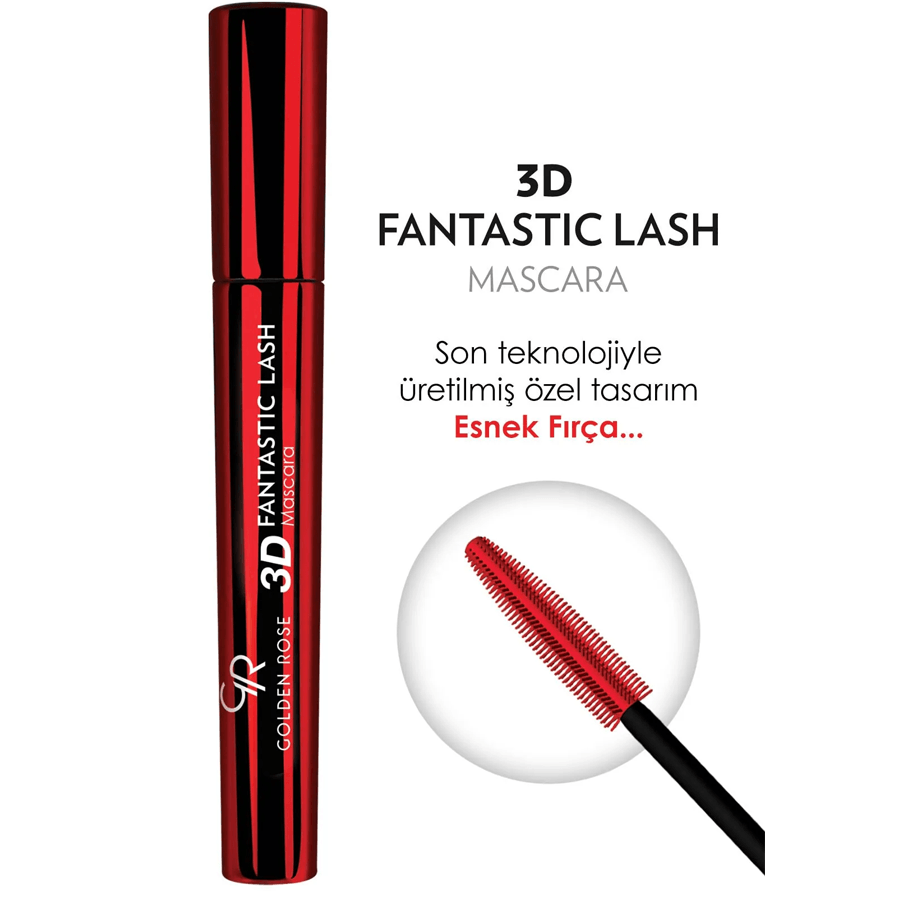 Golden Rose 3D Fantastic Lash Mascara 10ml-Siyah Maskara