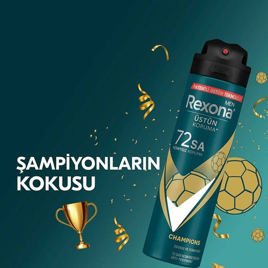 Rexona Men Champions Antiperspirant Erkek Sprey Deodorant 150ml