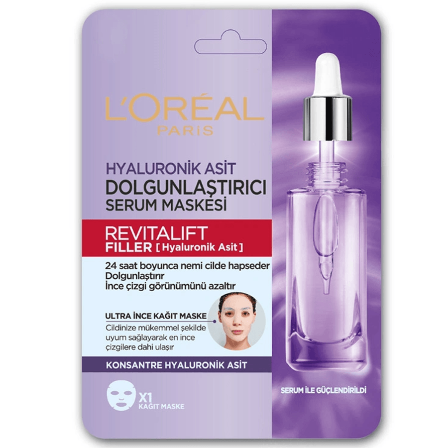 Loreal Paris Revitalift Filler Hyaluronik Asit Kağıt Maske 1 Adet