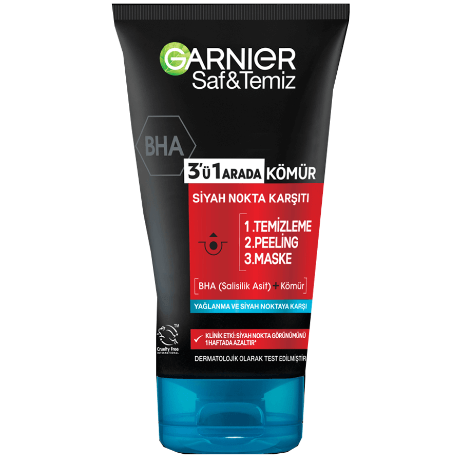 Garnier Saf ve Temiz Kömürlü 3'ü 1 Arada 150ml