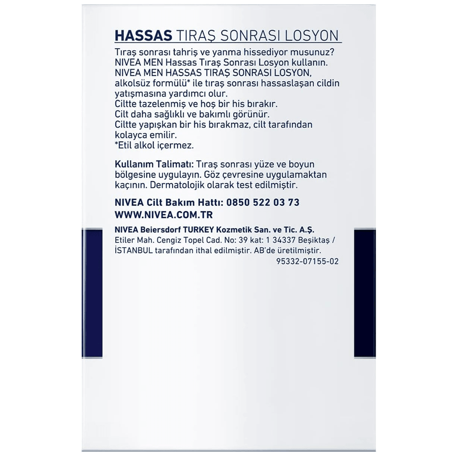 Nivea Men Hassas Tıraş Sonrası Losyon 100ml-Yatıştırıcı