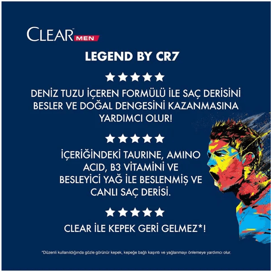 Clear Men Legend by CR7 350ml-Kepeğe Karşı Etkili