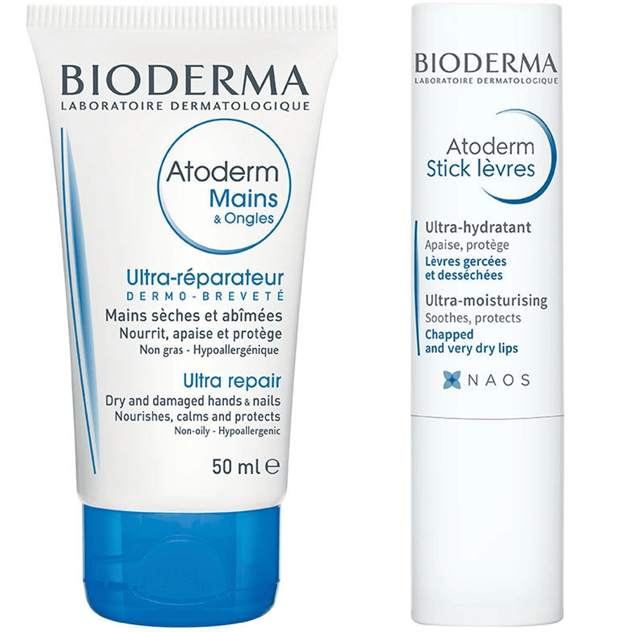 Bioderma Atoderm Hand Cream 50ml + Lip Stick 4gr 