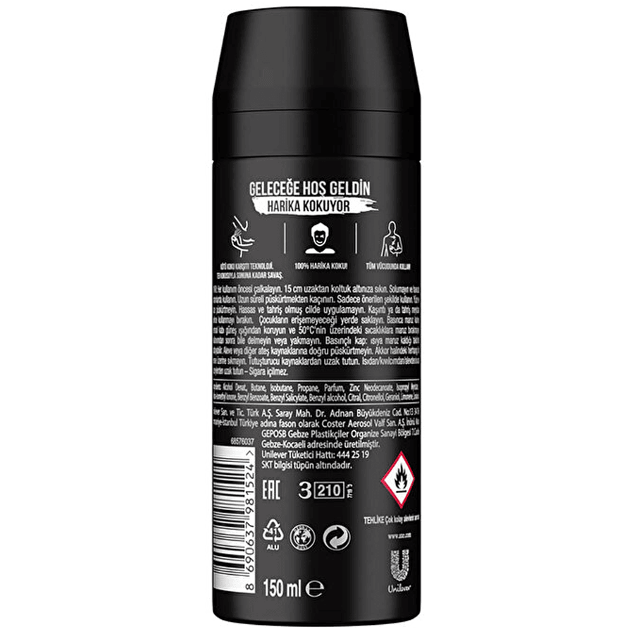 Axe Black Deodorant Body Sprey 150ml-Vücut Spreyi