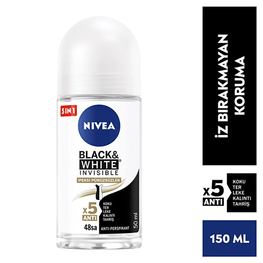 Nivea Black White Invisible Antiperspirant Roll On 50 ml - İpeksi