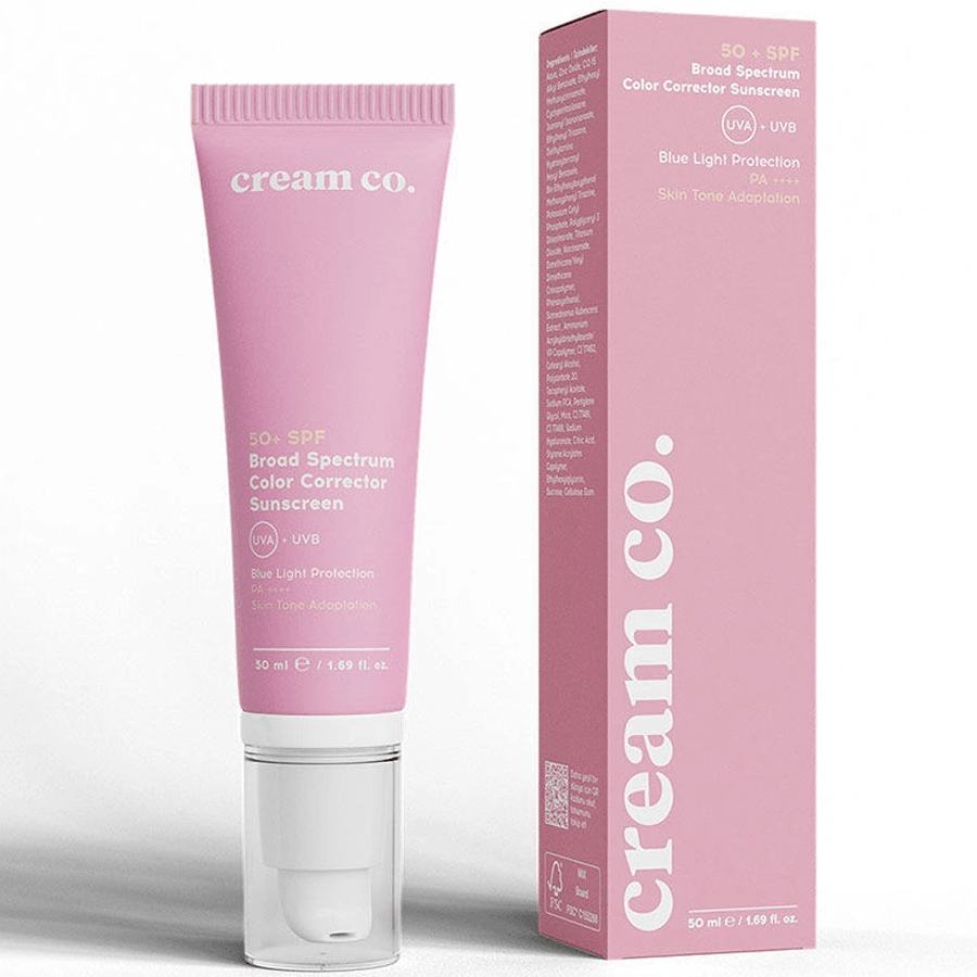 Cream Co. Spf 50 Broad Spectrum Color Corrector Sunscreen 50ml