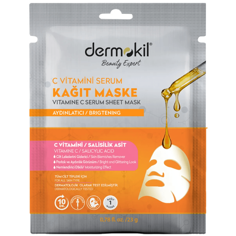 Dermokil C Vitamini Salisilik Asit Serum Kağıt Maske 23gr