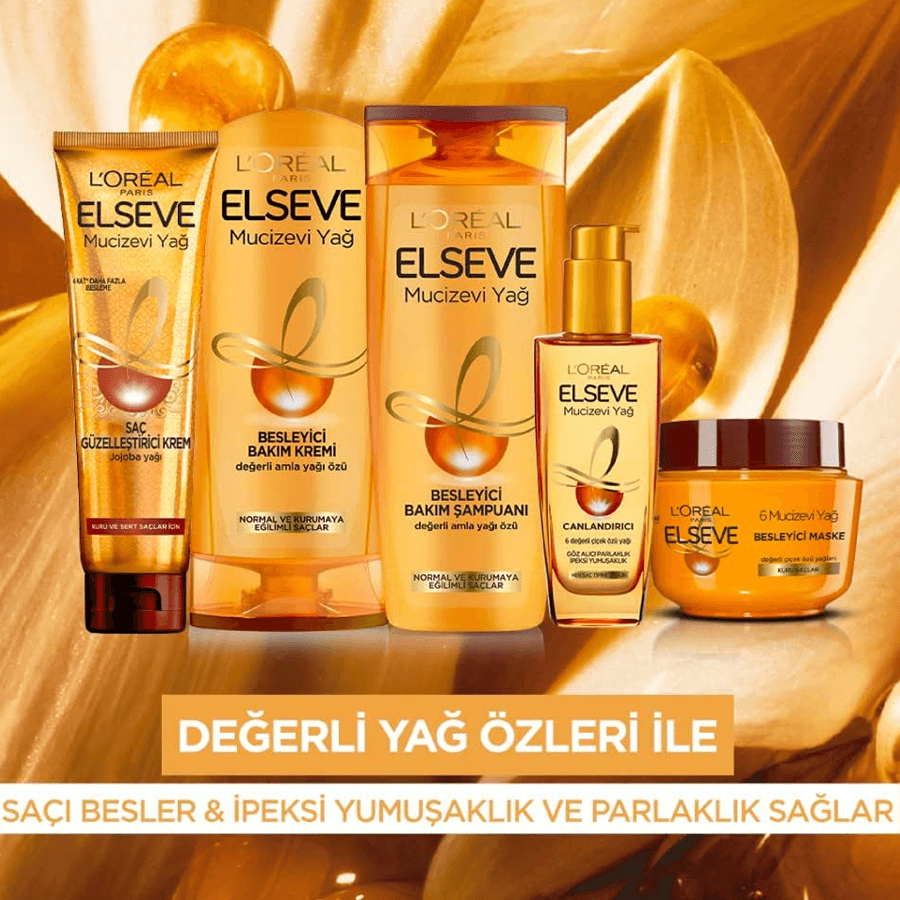 Loreal Paris Elseve 6 Mucizevi Yağ Besleyici Bakım Şampuanı 360ml