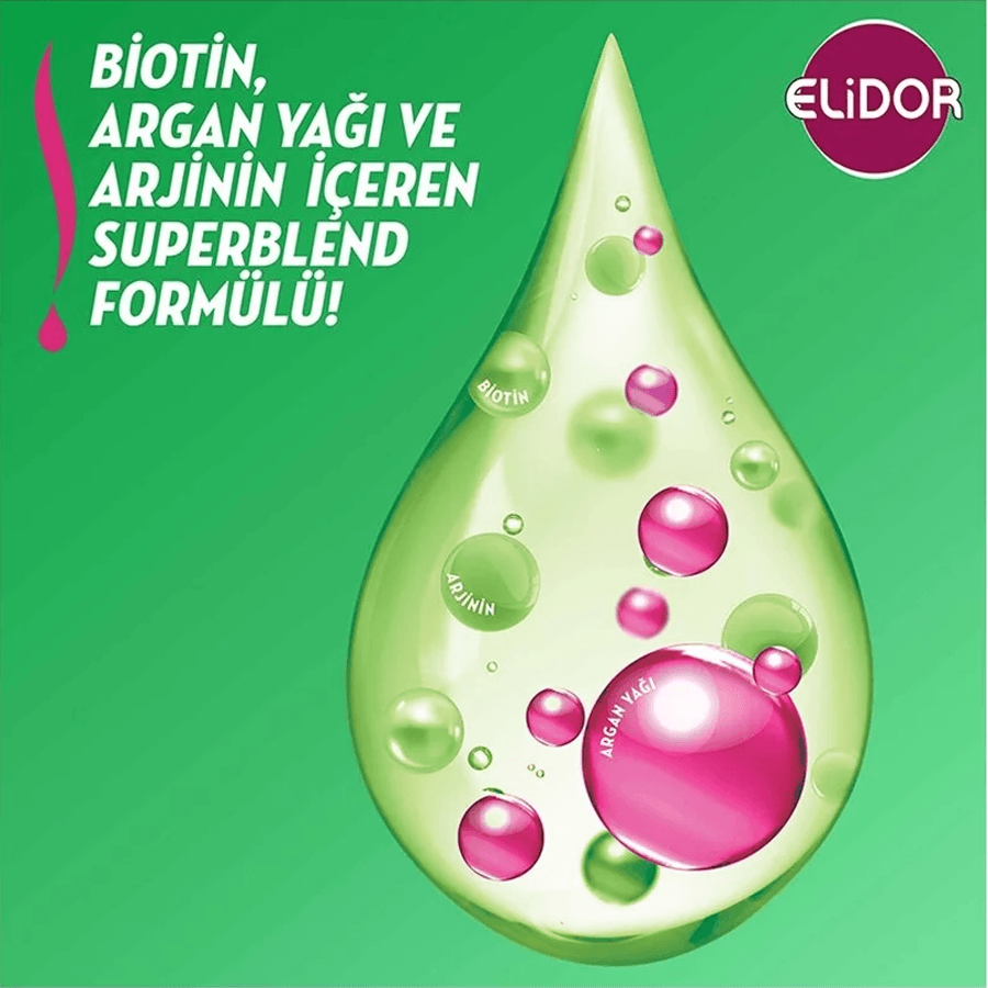 Elidor Superblend Sağlıklı Uzayan Saçlar İçin Saç Bakım Şampuanı 400ml