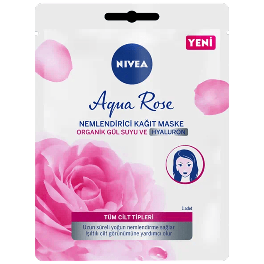 Nivea Aqua Rose Organik Gül Suyu İçeren Kağıt Maske 1 Adet