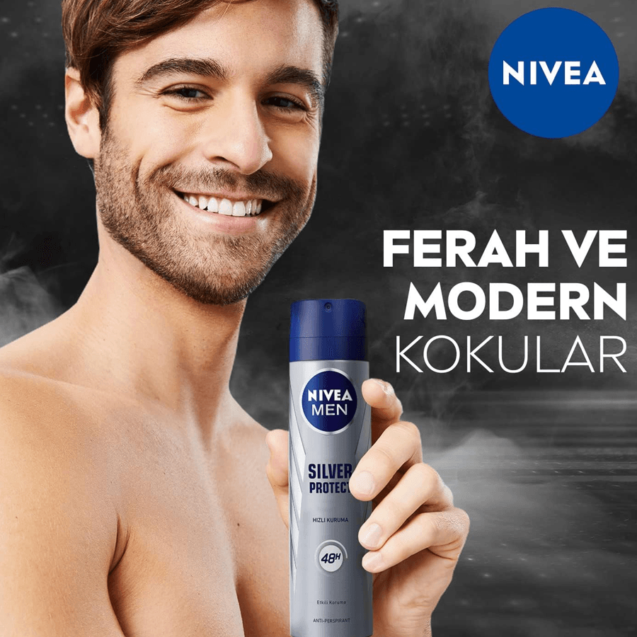 Nivea Men Silver Protect Sprey 150ml-Etkili Koruma