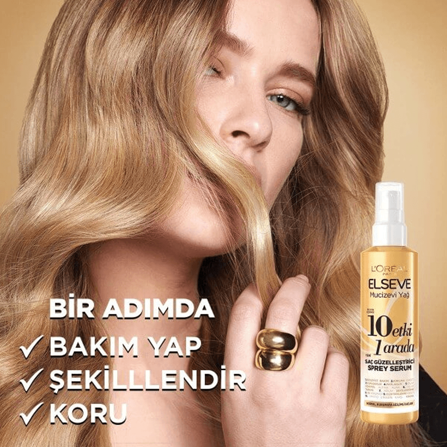 Loreal Paris Elseve Mucizevi Yağ 10 Etki 1 Arada Saç Güzelleştirici Sprey Serum 150ml