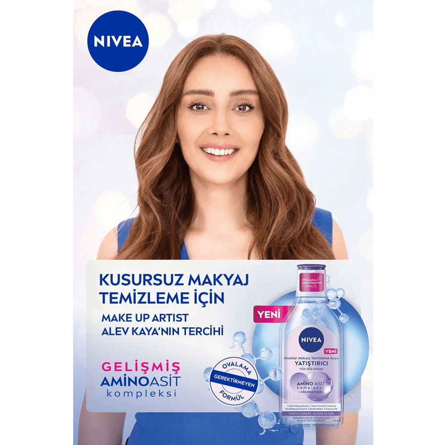 Nivea Yatıştırıcı Micellar Makyaj Temizleme Suyu 400ml-Yüz,Göz ve Dudak