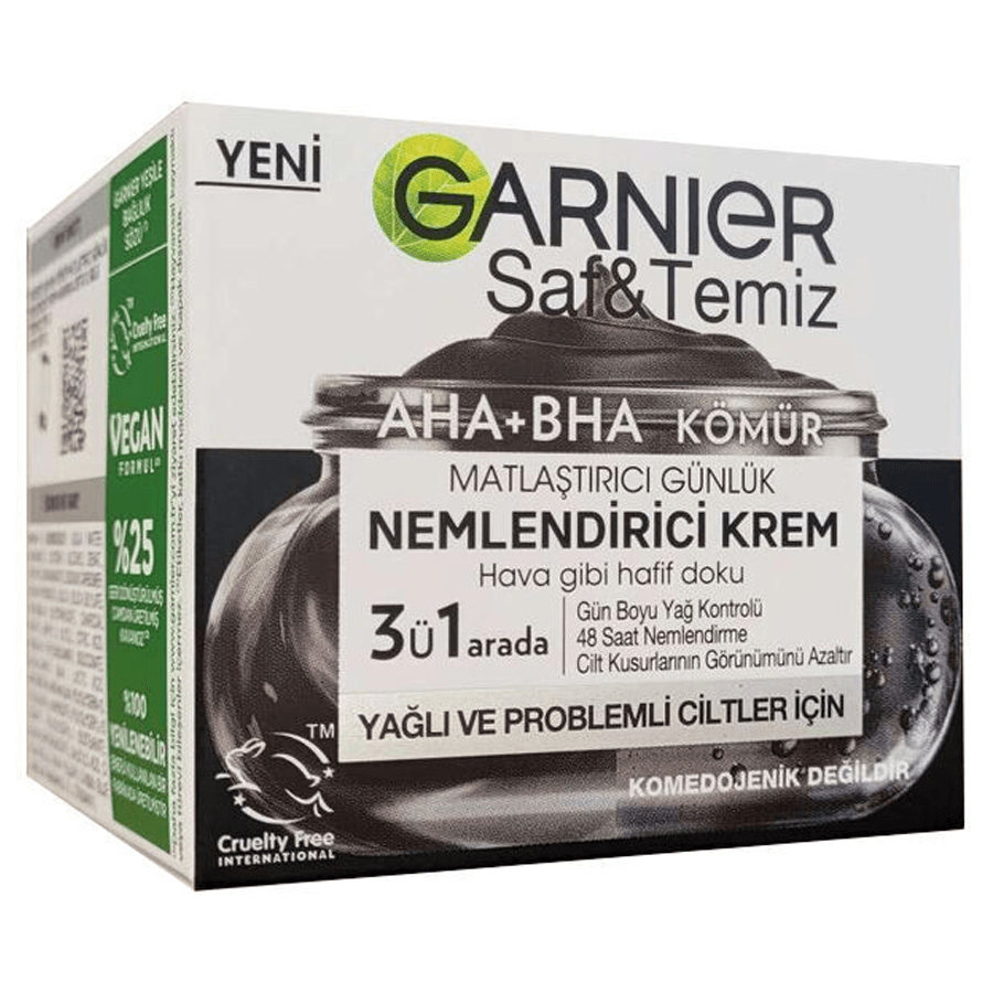 Garnier Saf ve Temiz AHA BHA Kömür Nem Krem 50ml