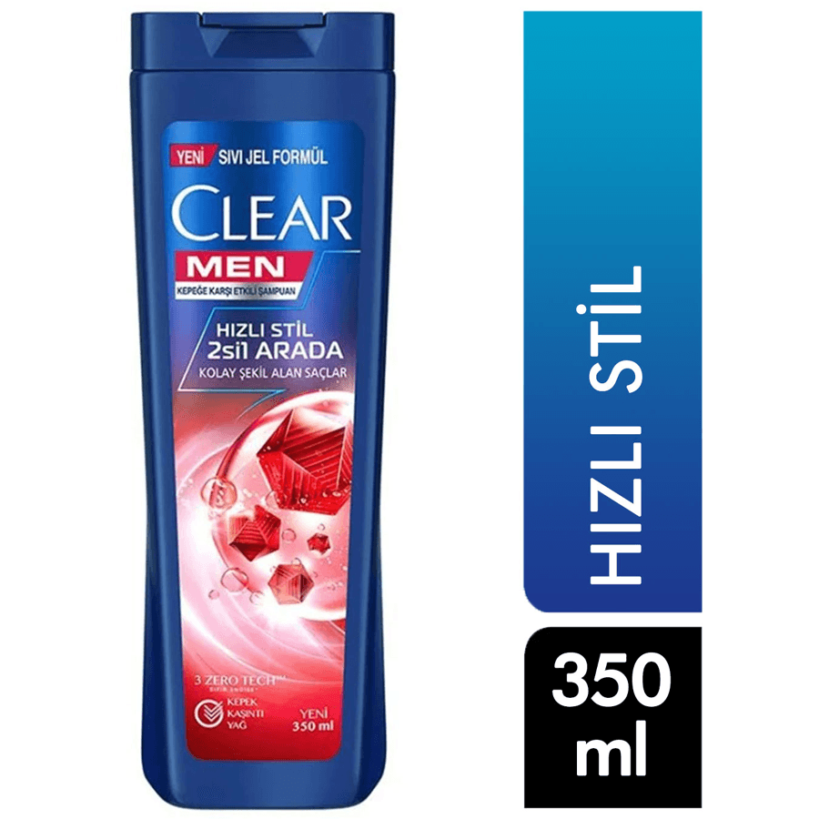 Clear Men Hızlı Stil 2'si 1 Arada Şampuan 485ml-Kepeğe Karşı