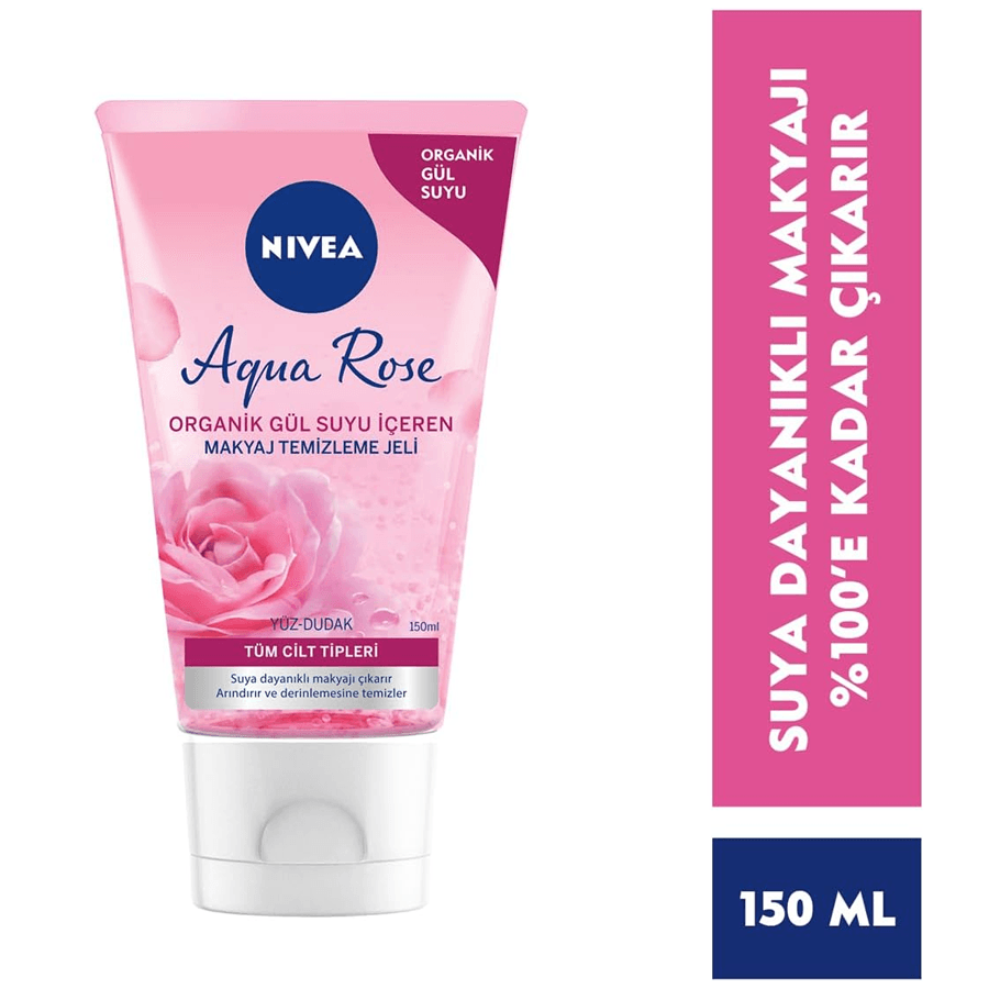 Nivea Aqua Rose Makyaj Temizleme Jeli 150ml-Yüz ve Dudak