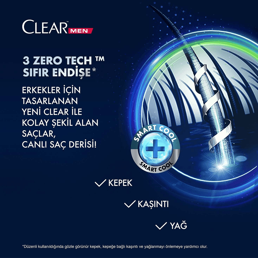 Clear Men Hızlı Stil 2'si 1 Arada Şampuan 485ml-Kepeğe Karşı