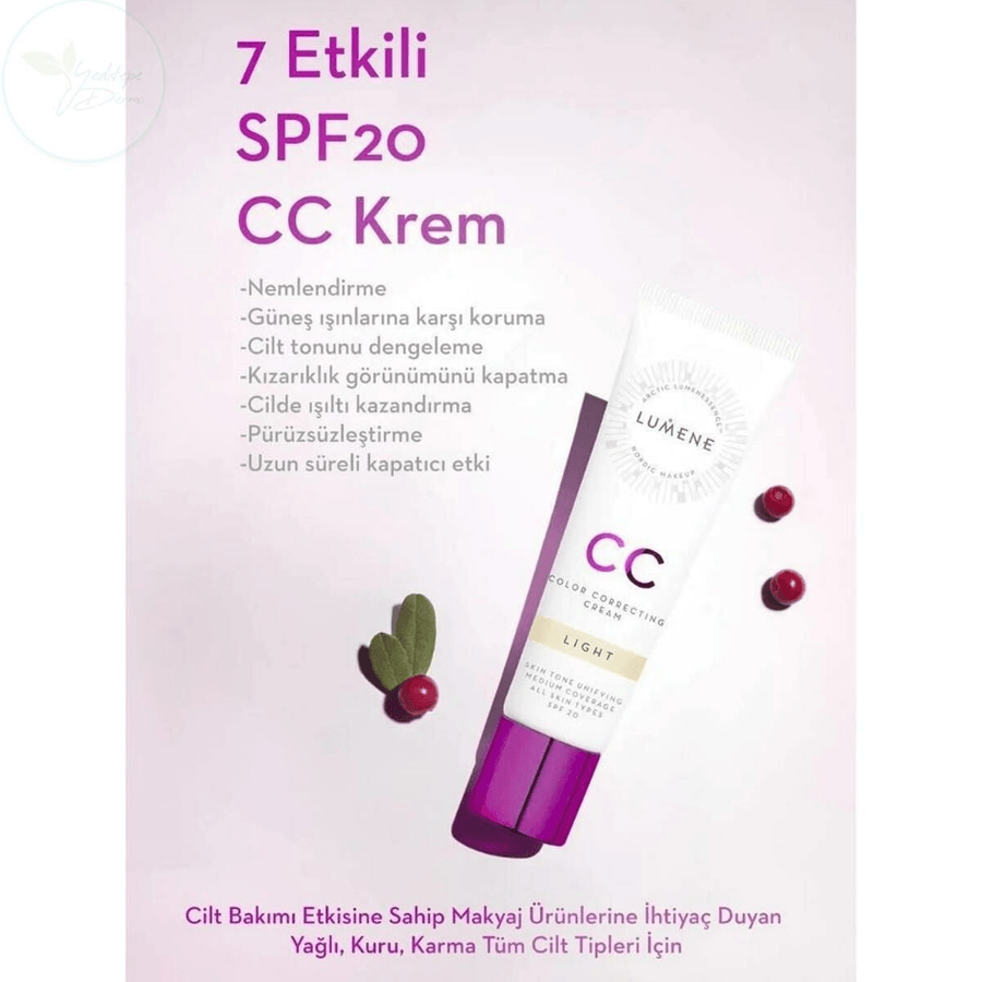 Lumene CC Krem 7 Etkili Renk Dengeleyici SPF 20 Light 30ml