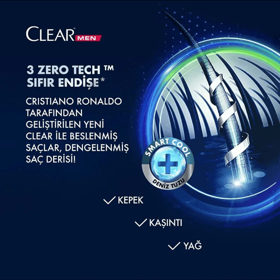 Clear Men Legend by CR7 350ml-Kepeğe Karşı Etkili