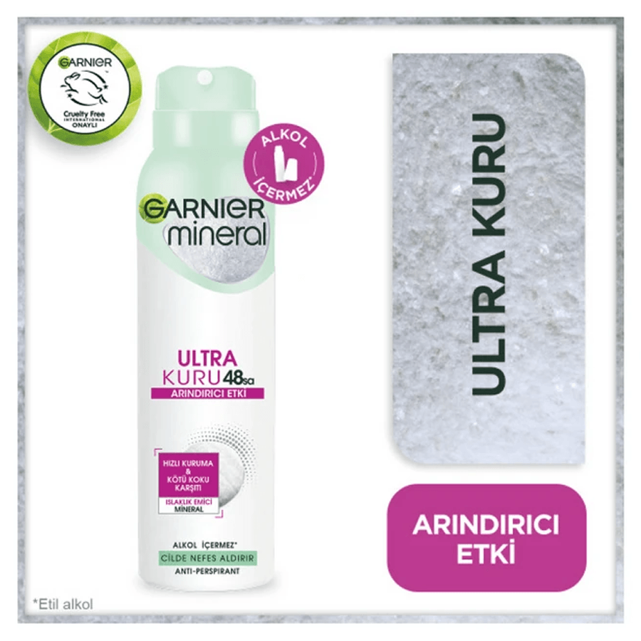 Garnier Ultra Kuru Deodorant Sprey 150ml-48 Saat Koruma