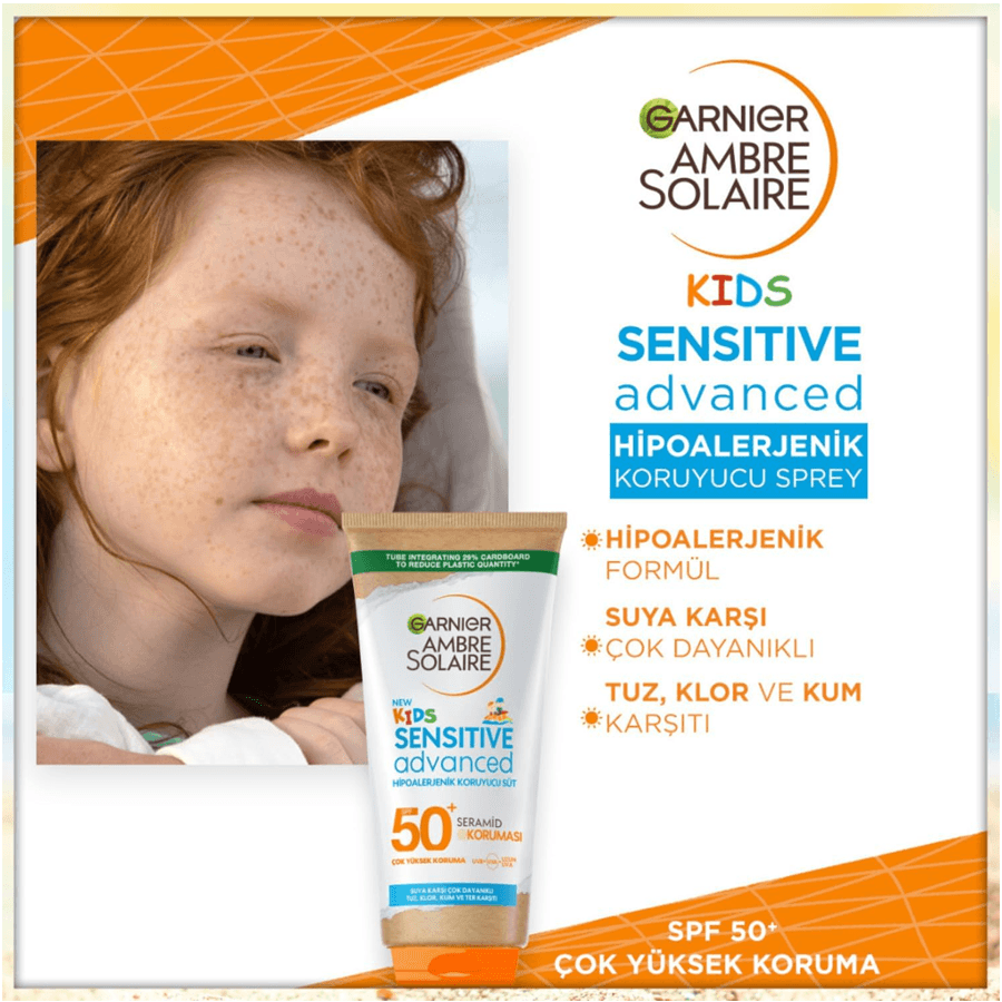 Garnier Ambre Solaire Sensitive Advanced Spf 50 Kids Seramid Koruması 175ml