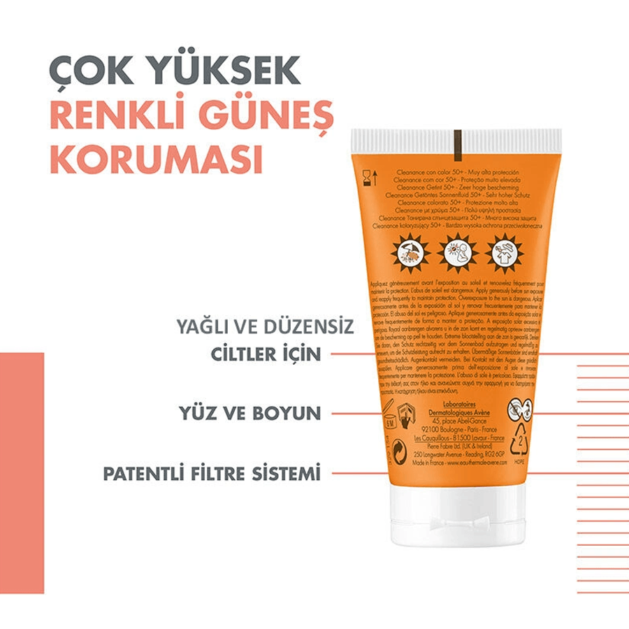 Avene Cleanance SPF50+ Renkli Güneş Kremi 50ml