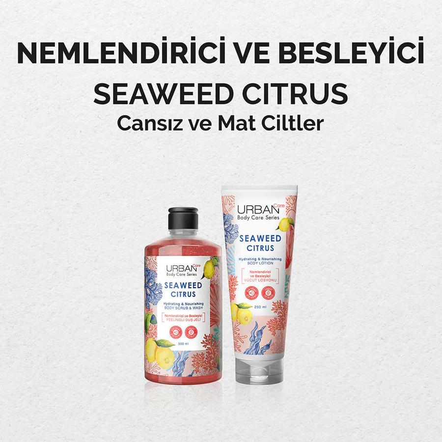 Urban Care Seaweed Citrus Scrub ve Wash 500ml-Peelingli Duş Jeli