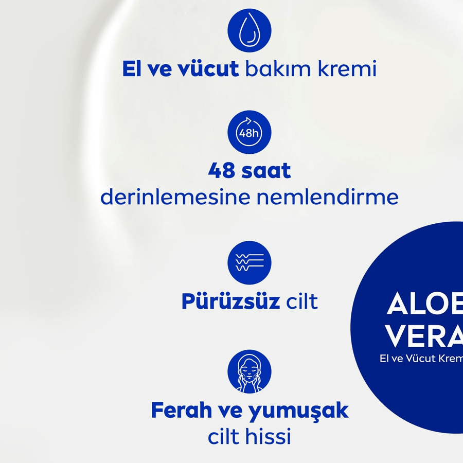 Nivea Aloe Vera El ve Vücut Bakım Kremi 400ml-Nemlendirici