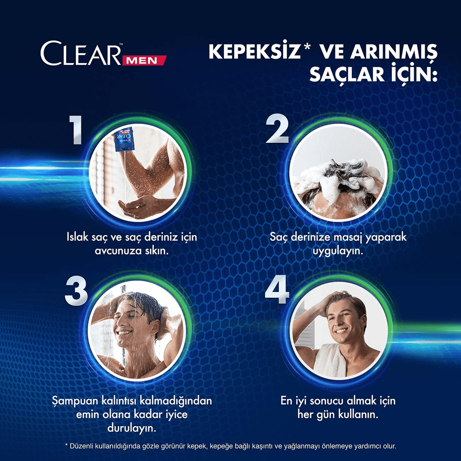 Clear Men Hızlı Stil 2'si 1 Arada Şampuan 485ml-Kepeğe Karşı