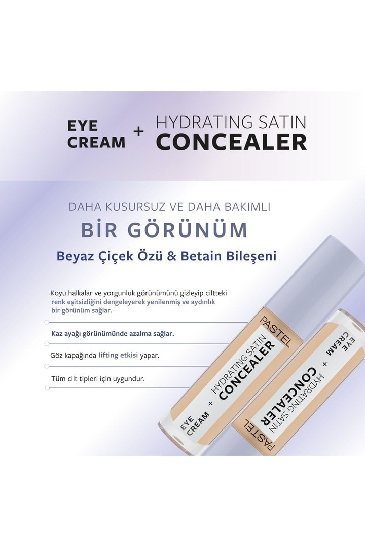 Eye Cream Hydrating Satin Concealer - Göz Kremi Göz Altı Kapatıcısı 64 Medium Light