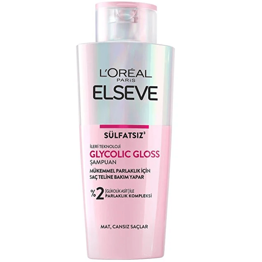 Loreal Paris Elseve Glycolic Gloss Şampuan 200ml - Sülfatsız Şampuan