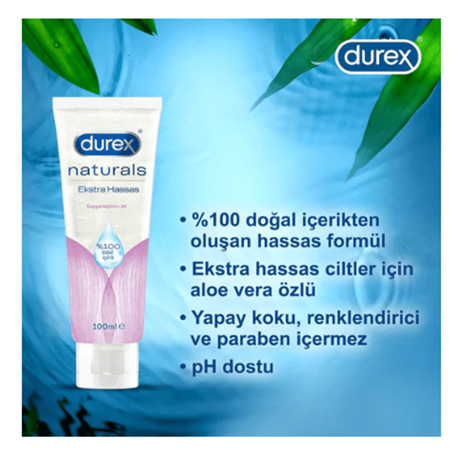 Durex Naturals Ekstra Hassas Kayganlaştırıcı Jel 100ml-Doğal İçerik