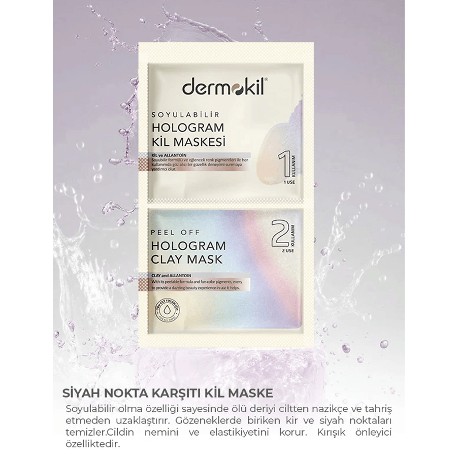 Dermokil Soyulabilir Hologram Kil Maskesi 7.5ml