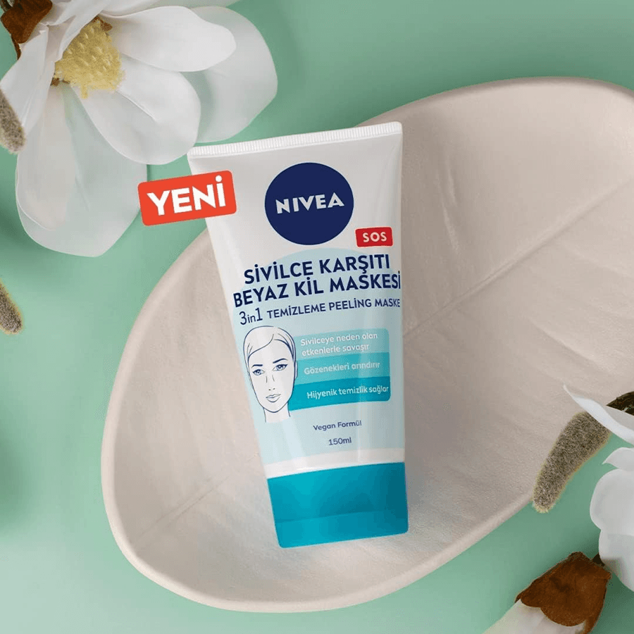 Nivea Sivilce Karşıtı 3'ü 1 Arada Beyaz Kil Maskesi 150ml