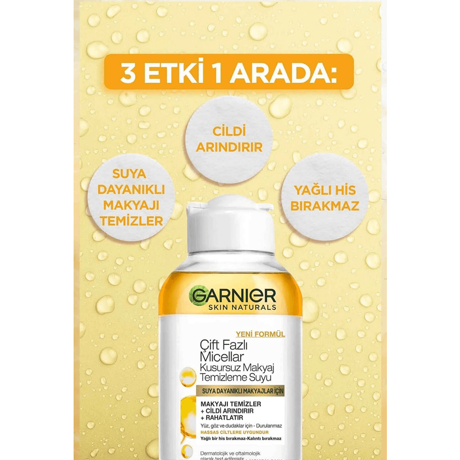 Garnier Çift Fazlı Micellar 100ml - Makyaj Temizleme Suyu