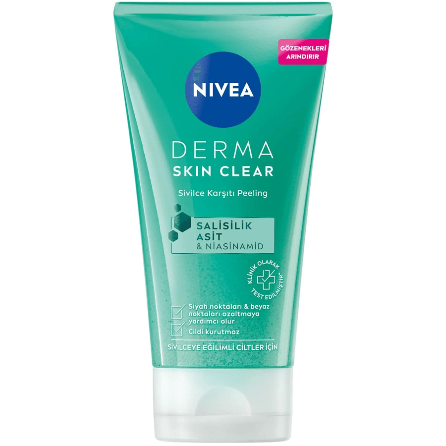 Nivea Derma Skin Clear Sivilce Karşıtı Peeling 150ml-Sivilceli Ciltler