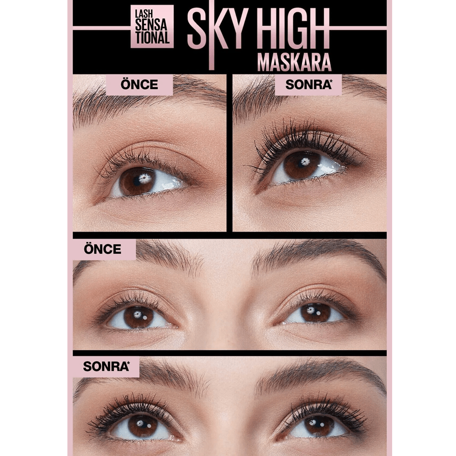 Maybelline Lash Sensational Sky High Suya Dayanıklı Maskara 6ml-Siyah