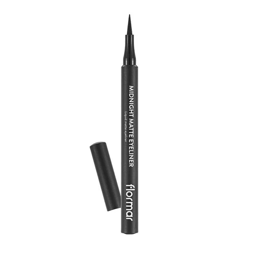 Flormar Midnight Matte Yüksek Pigmentli ve Mat Bitişli Likit Göz Kalemi 1.2ml