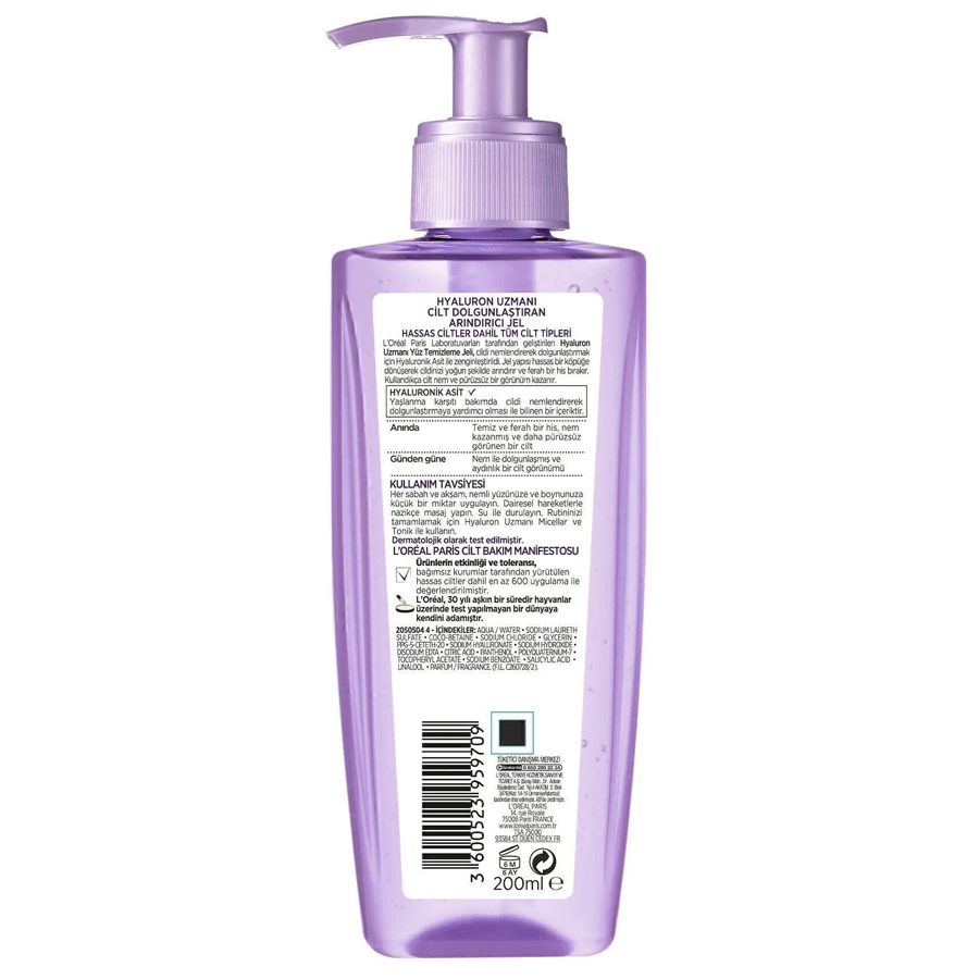 Loreal Paris Hyaluron Uzmanı Yüz Yıkama Jeli 200ml