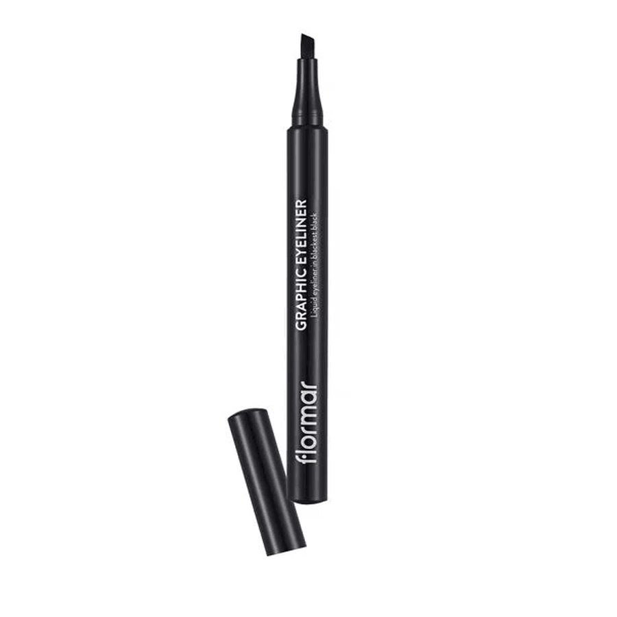 Flormar Graphic Liquid Eyeliner Kesik Uçlu Likit Göz Kalemi 001 Black