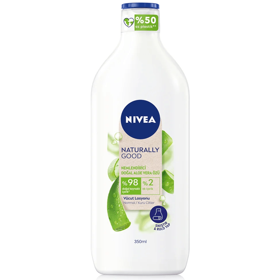 Nivea Naturally Good Vücut Losyonu 350ml-Normal ve Kuru Ciltler