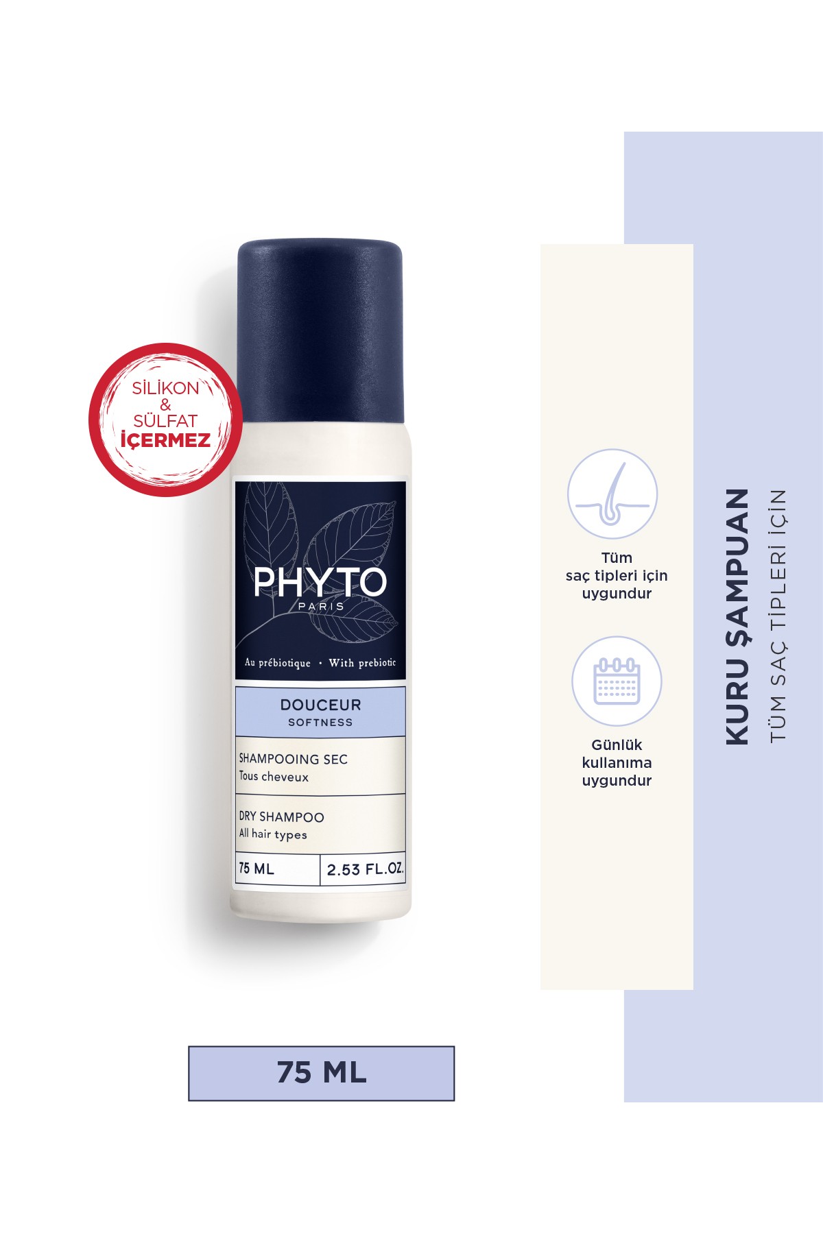 Phyto Softness Dry Shampoo Tüm Saç Tipleri İçin Kuru Şampuan 75ml