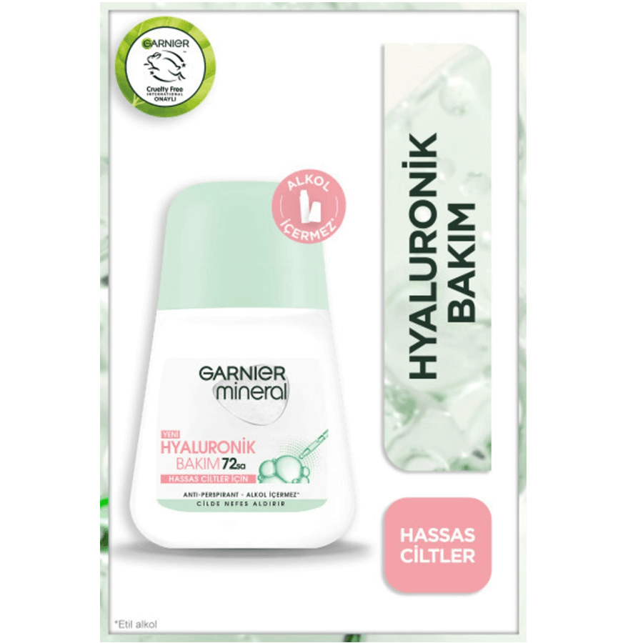 Garnier Mineral Hyaluronik Bakım Roll-On 50 ml-Uzun Süreli Etki