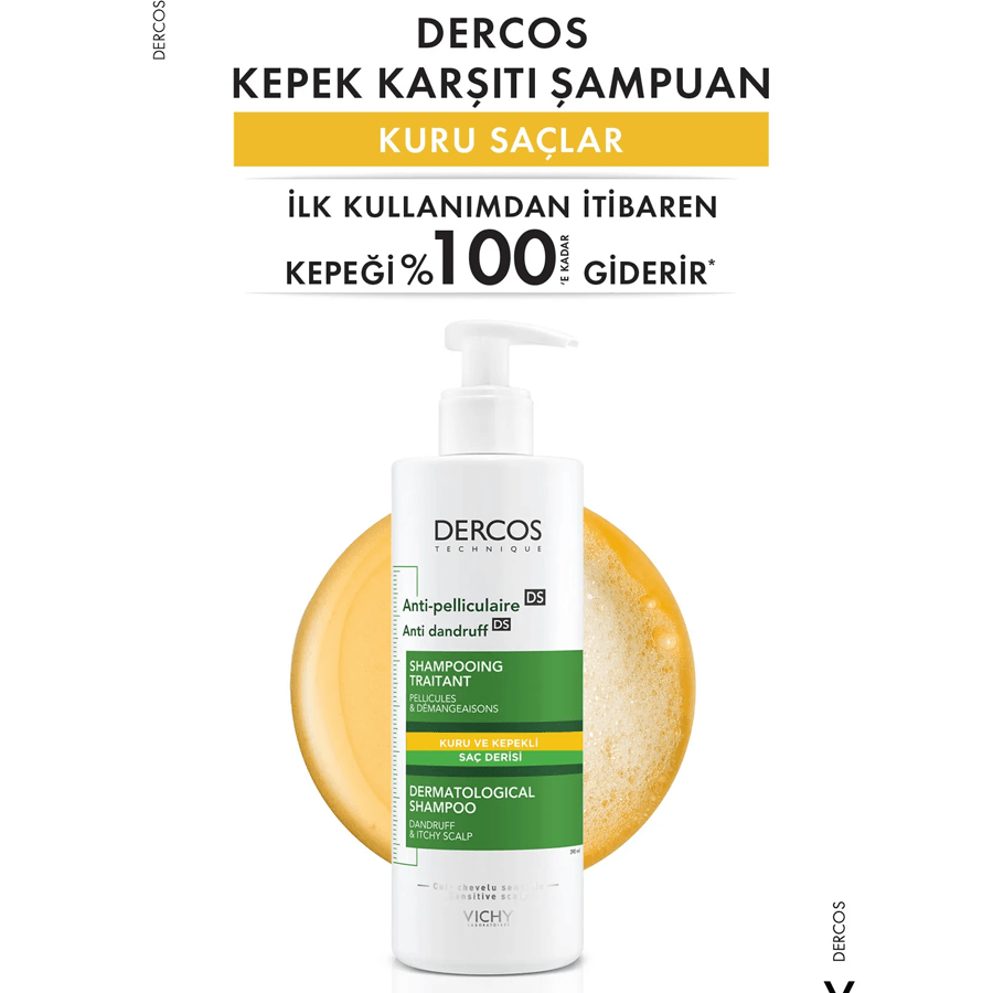 Vichy Dercos Anti Dandruff Kepek Karşıtı Şampuan 390ml-Kuru Saçlar