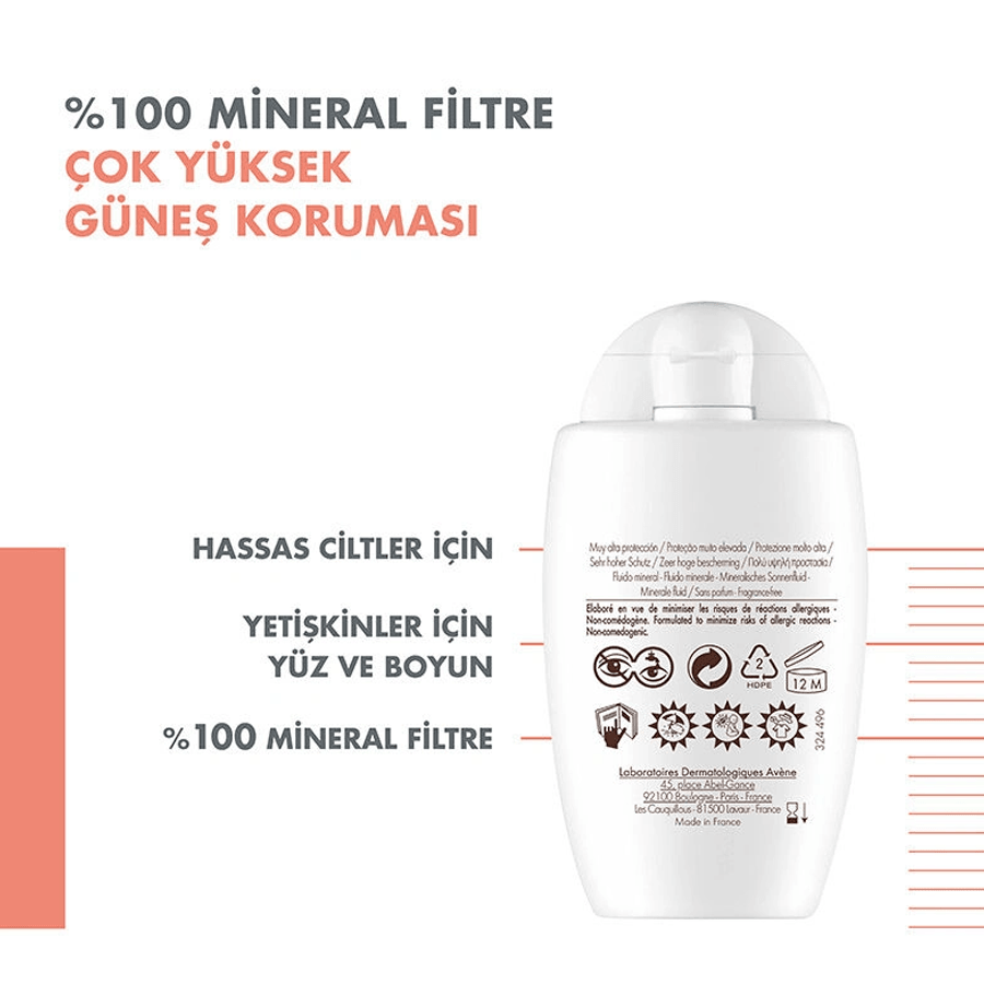 Avene Mineral Sıvı Güneş Kremi SPF 50+ 40ml