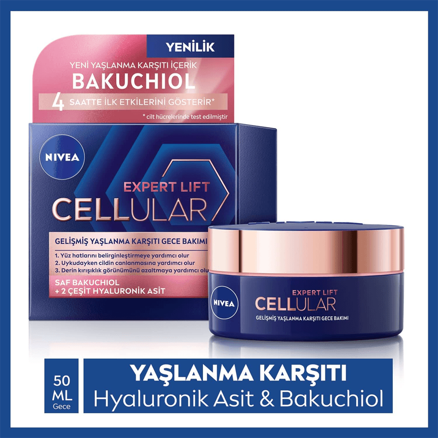 Nivea Cellular Expert Lift Yaşlanma Karşıtı Gece Kremi 50ml