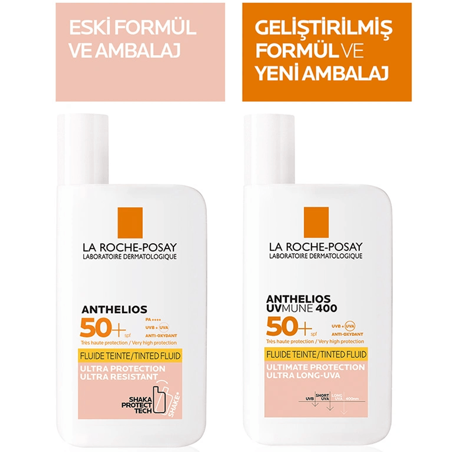 La Roche Posay Anthelios UVmune Fluid SPF50+ 50ml-Renkli Güneş Kremi 