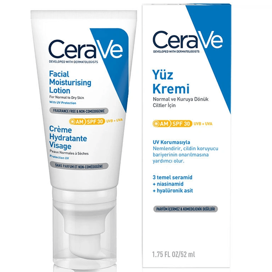 CeraVe SPF30 Nemlendirici Yüz Kremi 52ml-Güneş Koruyucu