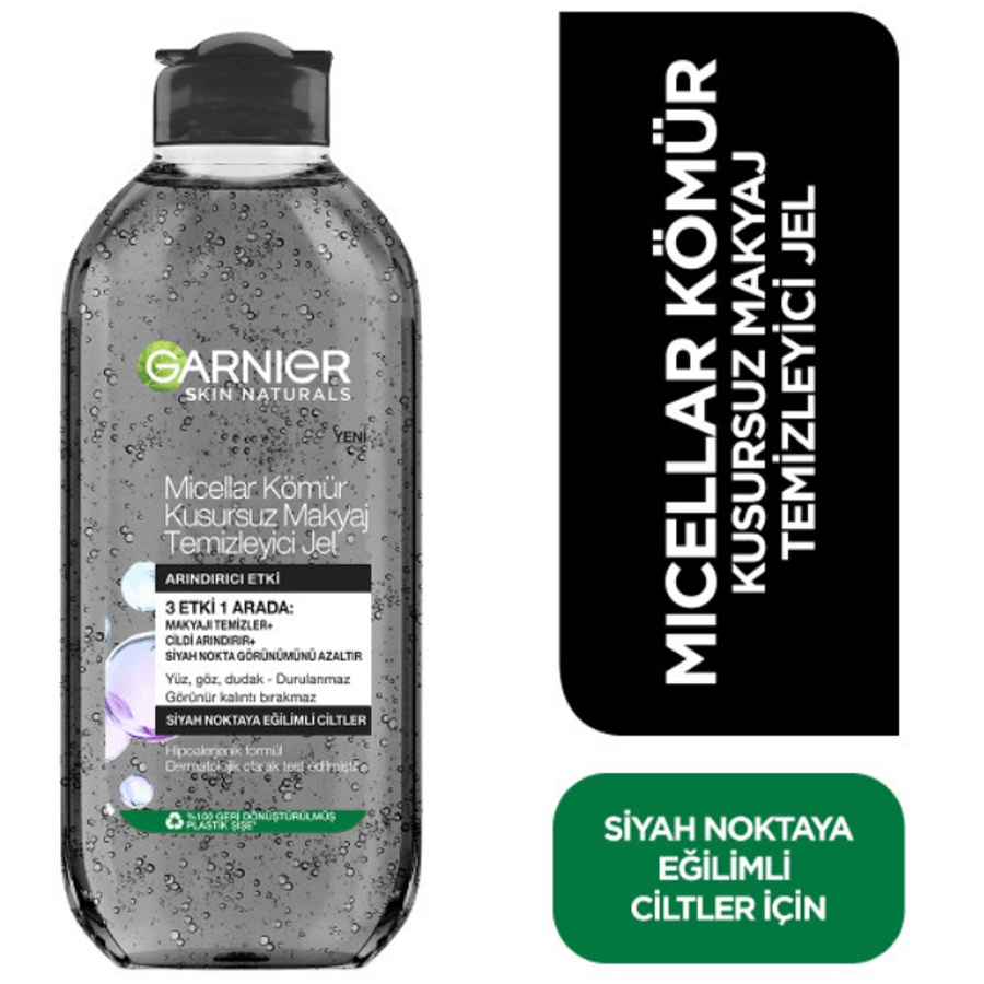 Garnier Micellar Kömür Kusursuz Makyaj Temizleyici Jel 400ml