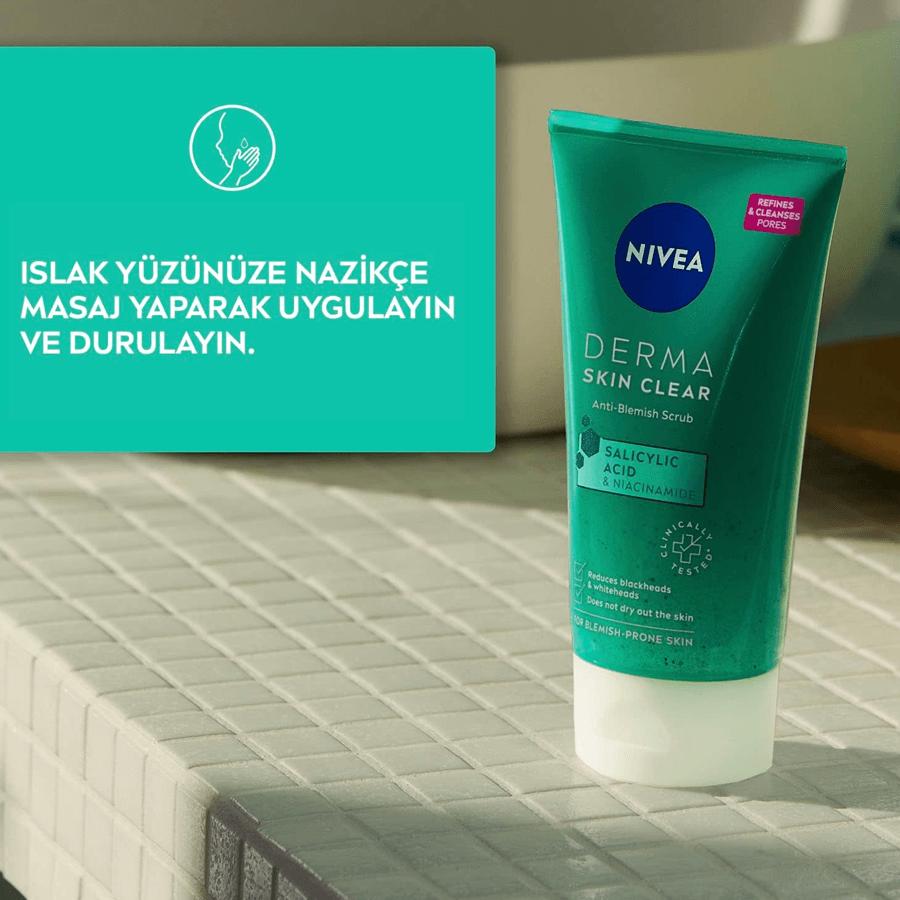 Nivea Derma Skin Clear Sivilce Karşıtı Peeling 150ml-Sivilceli Ciltler